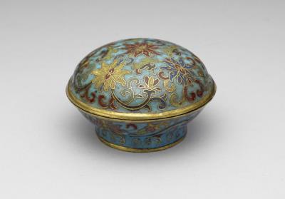 图片[2]-Copper covered box in cloisonne enamels, Qing dynasty (1644-1911)-China Archive